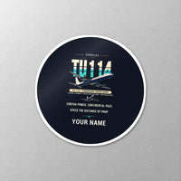 Thumbnail for Tupolev Tu-114 - Original + Name - Circle Sticker - Close-up