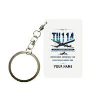 Thumbnail for Tupolev Tu-114 - Original + Name - Key Chain - White