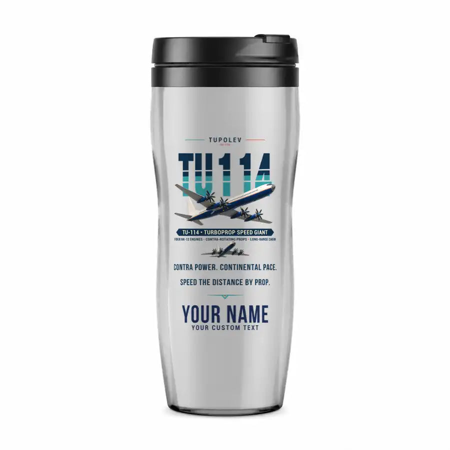 Tupolev Tu-114 - Original + Name - Plastic (No Holder) - Light Gray