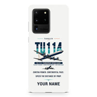 Thumbnail for Tupolev Tu-114 - Original + Name - Samsung Case - White