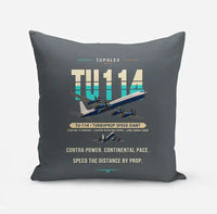 Thumbnail for Tupolev Tu-114 - Original - Pillow - Gray