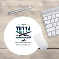 Thumbnail for Tupolev Tu-114 - Original - Round Mouse Pad - White