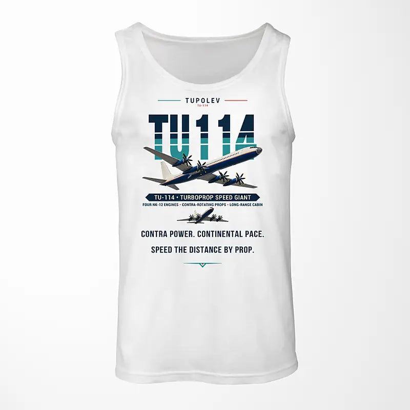 Tupolev Tu-114 - Original - Tank Top - White
