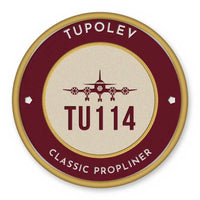 Thumbnail for Tupolev Tu-114 Patches - Circle - Burgundy Cream