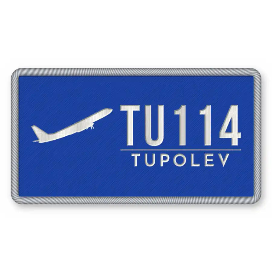 Tupolev Tu-114 Patches - Rectangle - Royal White