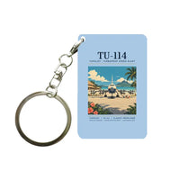 Thumbnail for Tupolev Tu-114 - Poster - Key Chain - Light Blue