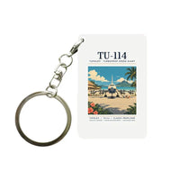 Thumbnail for Tupolev Tu-114 - Poster - Key Chain - White