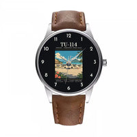 Thumbnail for Tupolev Tu-114 - Poster - Leather Strap - Brown Leather Strap