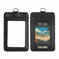 Thumbnail for Tupolev Tu-114 - Poster - ID Card Holder - Black + Name