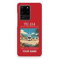 Thumbnail for Tupolev Tu-114 - Poster + Name - Samsung Case - Red