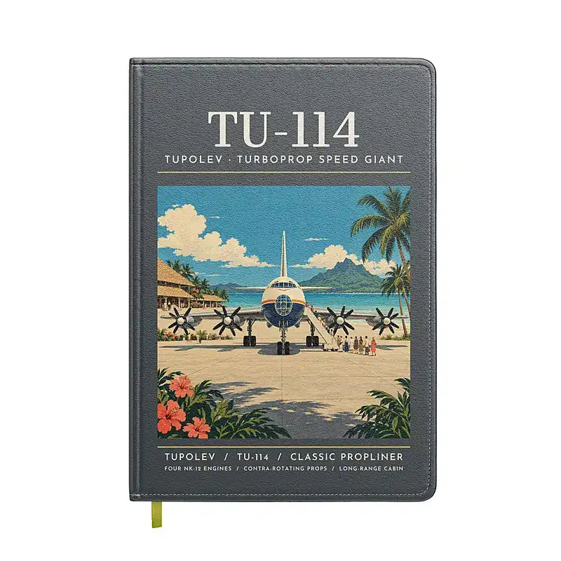 Tupolev Tu-114 - Poster - Notebook - Gray