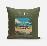 Thumbnail for Tupolev Tu-114 - Poster - Pillow - Green Army