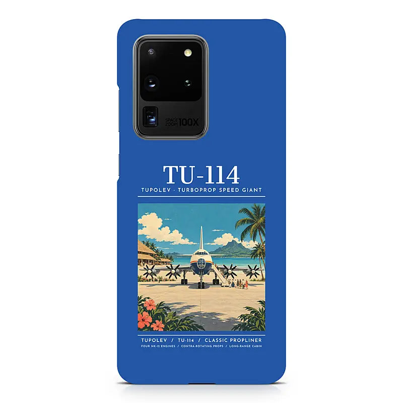 Tupolev Tu-114 - Poster - Samsung Case - Blue