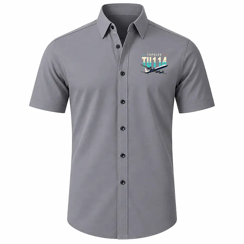 Tupolev Tu-114 - Short Sleeve Shirt - Original - Gray