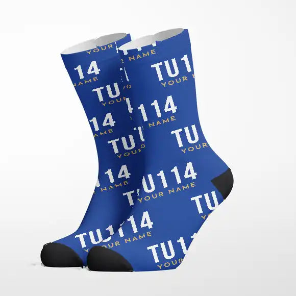 Tupolev Tu-114 - Socks - Royal Blue + Name
