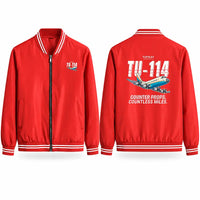 Thumbnail for Tupolev Tu-114 Stylish Jackets - Baseball Collar - Cartoon - Red