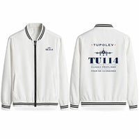 Thumbnail for Tupolev Tu-114 Stylish Jackets - Baseball Collar - Heritage - White