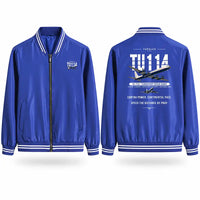 Thumbnail for Tupolev Tu-114 Stylish Jackets - Baseball Collar - Original - Royal Blue
