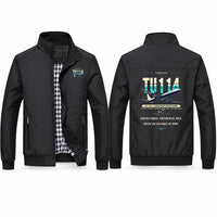 Thumbnail for Tupolev Tu-114 Stylish Jackets - Stand Collar - Original - Black