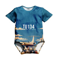 Thumbnail for Tupolev Tu-134A-3 3D All-Over Print Clothing - Baby Bodysuit - 3D