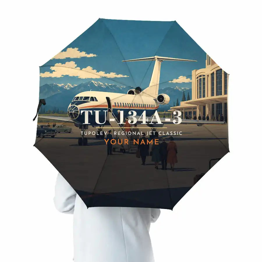 Tupolev Tu-134A-3 - 3D + Name - Umbrella