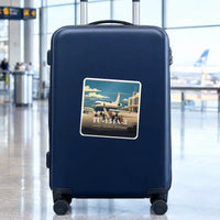 Thumbnail for Tupolev Tu-134A-3 - 3D - Square Sticker - Suitcase