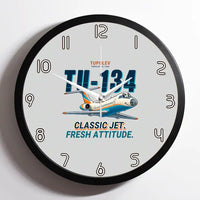Thumbnail for Tupolev Tu-134A-3 - Cartoon - Framed - Light Gray