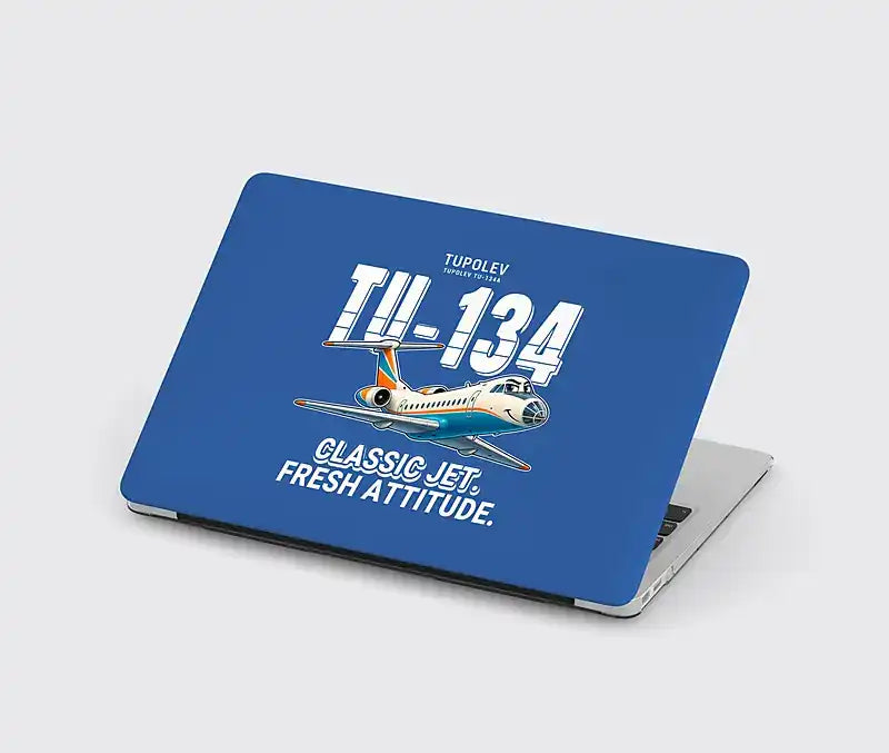 Tupolev Tu-134A-3 - Cartoon - MacBook Case - Blue