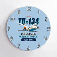 Thumbnail for Tupolev Tu-134A-3 - Cartoon + Name - No Frame - Light Blue