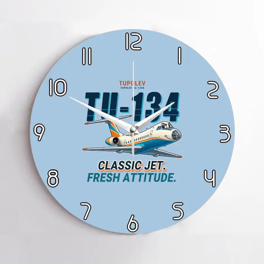Tupolev Tu-134A-3 - Cartoon - No Frame - Light Blue