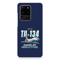 Thumbnail for Tupolev Tu-134A-3 - Cartoon - Samsung Case - Navy Blue