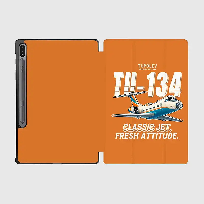 Tupolev Tu-134A-3 - Cartoon - Samsung Tablet - Orange