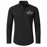 Thumbnail for Tupolev Tu-134A-3 - Long Sleeve Shirt - Heritage - Black