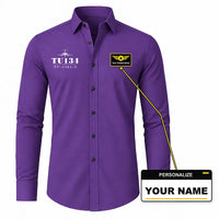Thumbnail for Tupolev Tu-134A-3 - Long Sleeve Shirt - Heritage - Purple + NAME