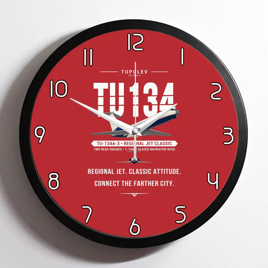 Tupolev Tu-134A-3 - Original - Framed - Red