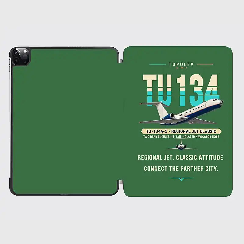 Tupolev Tu-134A-3 - Original - iPad Case - Green