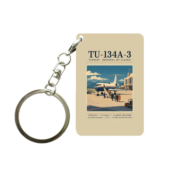Tupolev Tu-134A-3 - Poster - Key Chain - Beige