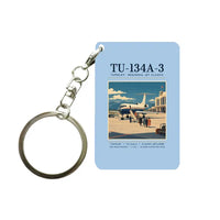 Thumbnail for Tupolev Tu-134A-3 - Poster - Key Chain - Light Blue