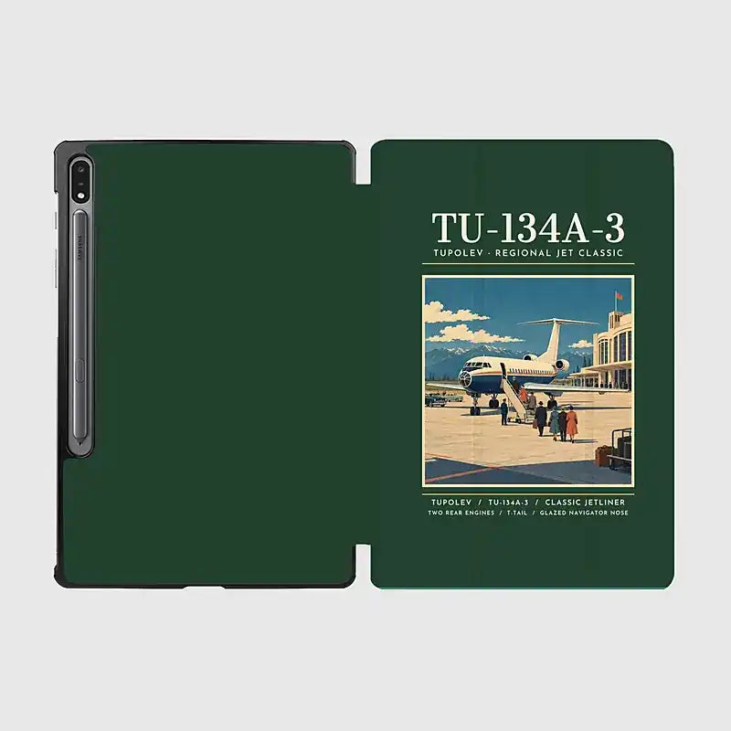 Tupolev Tu-134A-3 - Poster - Samsung Tablet - Dark Green