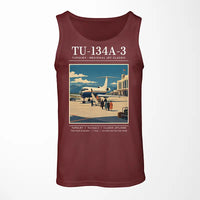 Thumbnail for Tupolev Tu-134A-3 - Poster - Tank Top - Dark Red