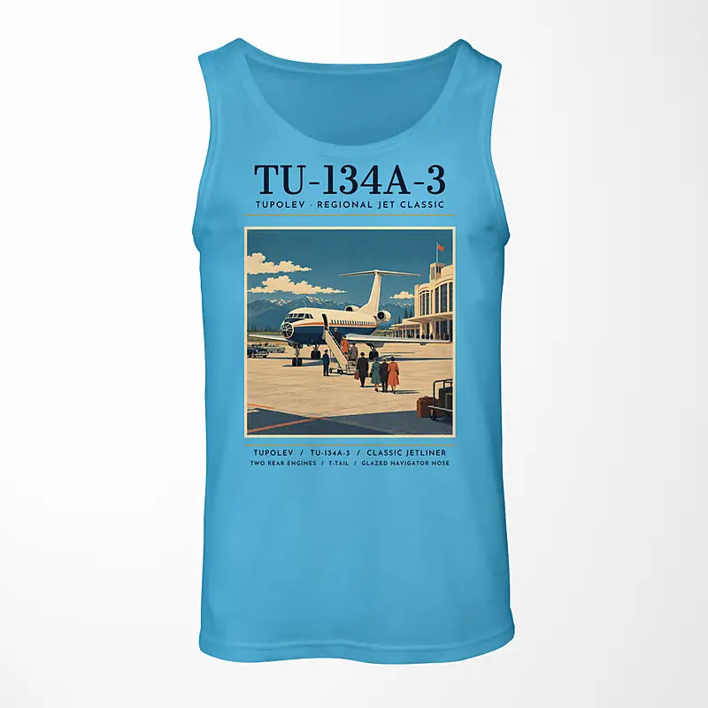 Tupolev Tu-134A-3 - Poster - Tank Top - Sky Blue