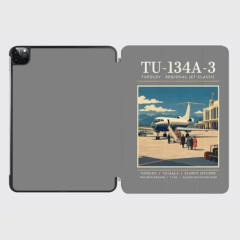 Tupolev Tu-134A-3 - Poster - iPad Case - Gray