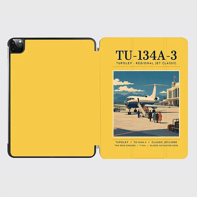 Tupolev Tu-134A-3 - Poster - iPad Case - Yellow