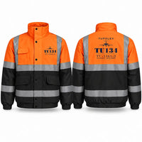 Thumbnail for Tupolev Tu-134A-3 Reflective Winter Jackets - Heritage - Orange & Navy