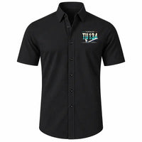 Thumbnail for Tupolev Tu-134A-3 - Short Sleeve Shirt - Original - Black