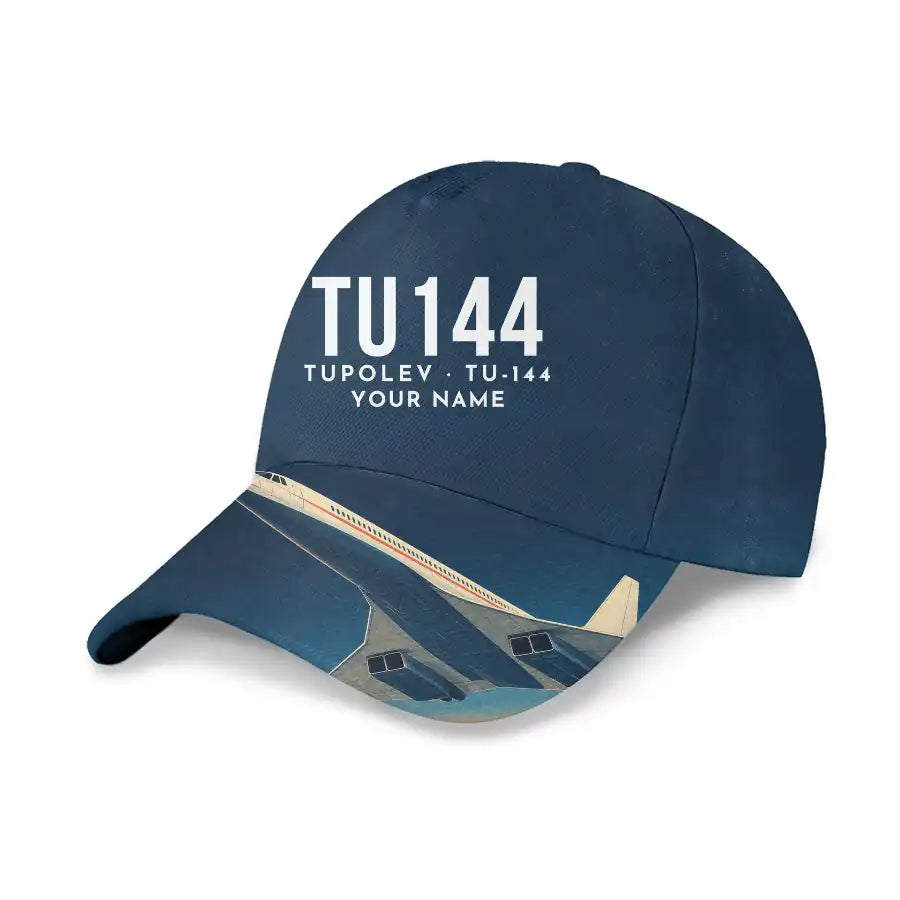 Tupolev Tu-144 3D All-Over Print Clothing - Cap - 3D + Name