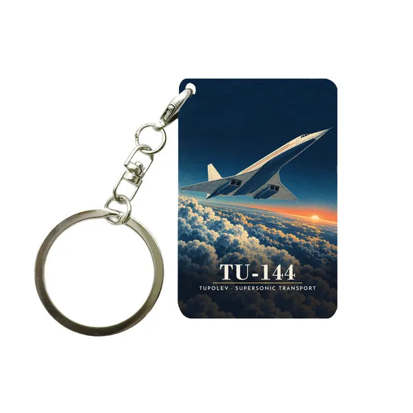 Tupolev Tu-144 - 3D - Key Chain - Full Print