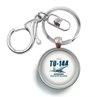 Thumbnail for Tupolev Tu-144 - Cartoon - Circle Key Chain - White