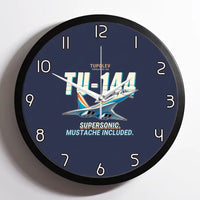 Thumbnail for Tupolev Tu-144 - Cartoon - Framed - Navy Blue