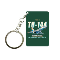 Thumbnail for Tupolev Tu-144 - Cartoon - Key Chain - Dark Green